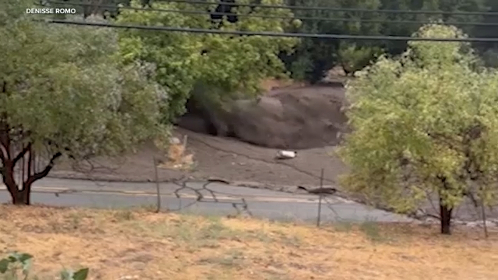 Major mudslide prompts road closures, downed power lines in Oak Glen