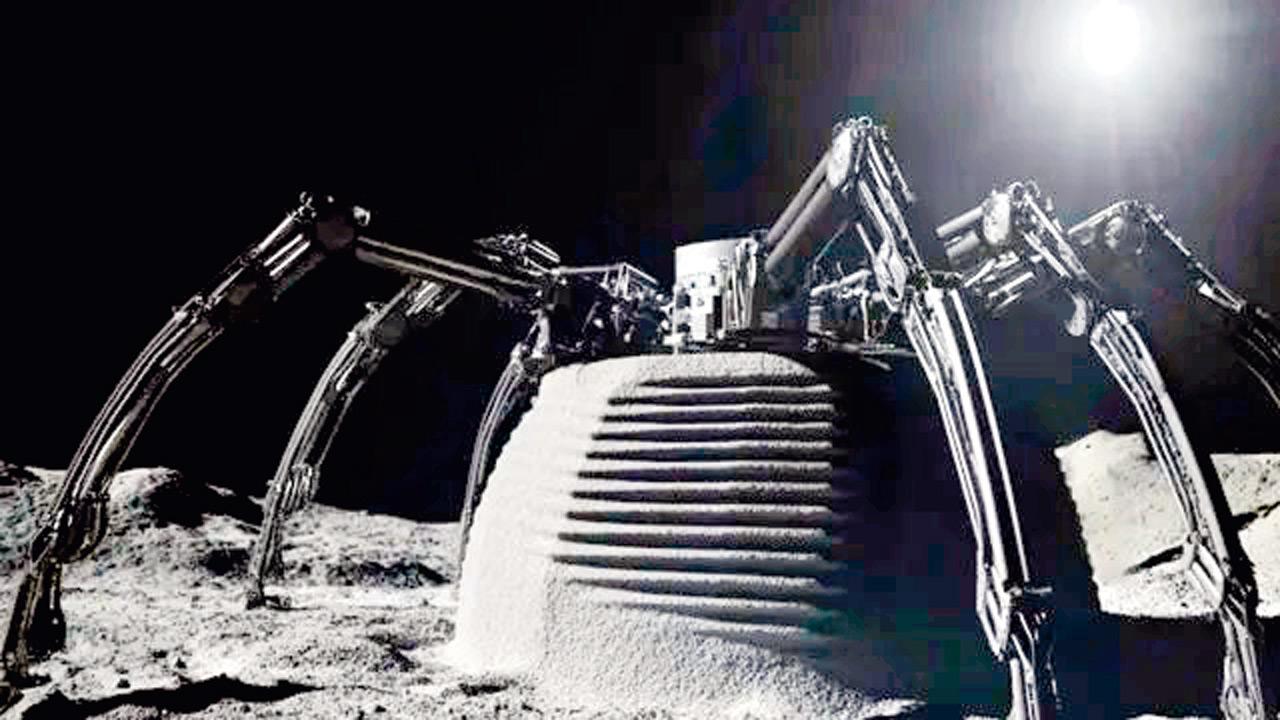 Spider-like robot ‘Charlotte’ may help build homes on the Moon
