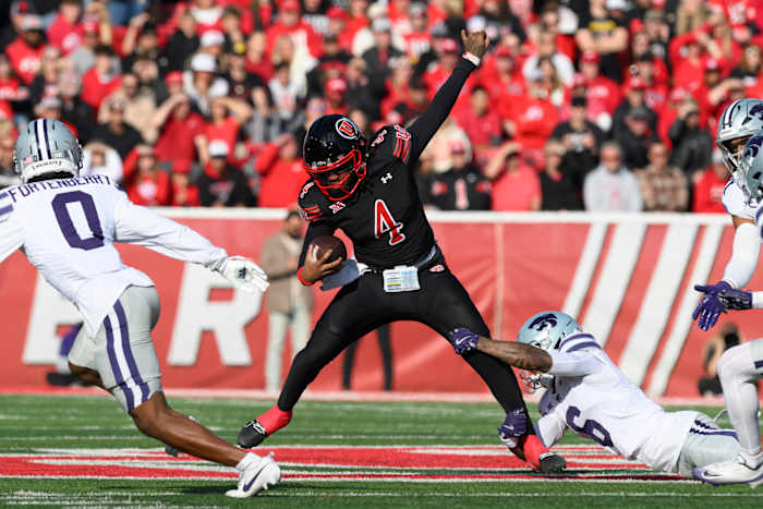 Devon Dampier leads No. 13 Utah’s rally for wild 51-47 win over Kansas State