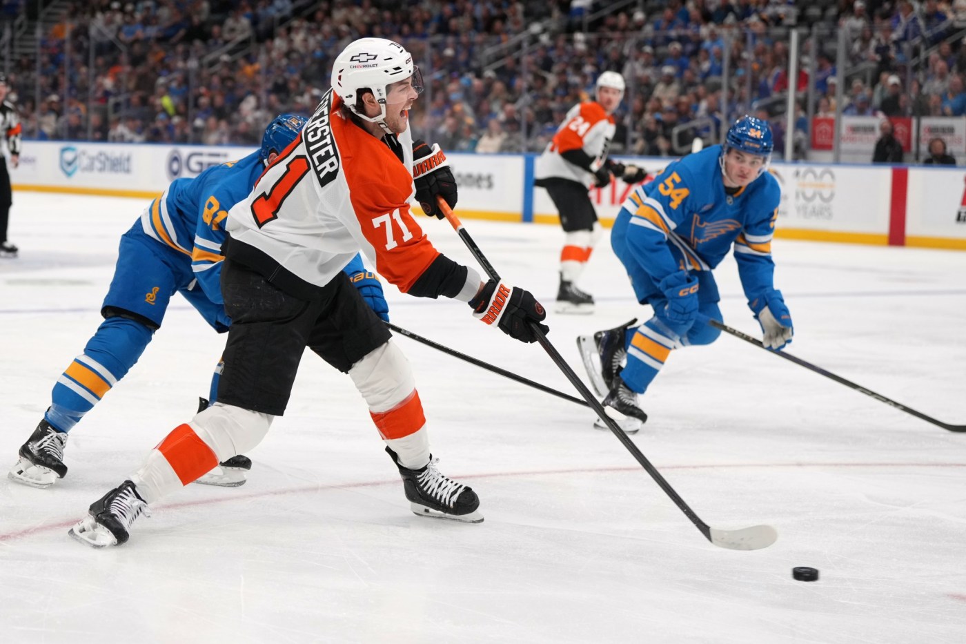 Flyers Notebook: Nikita Grebenkin gets first chance at filling Tyson Foerster void